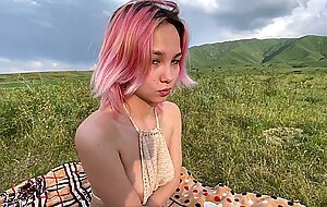 Lil karina, took an asian girl to the mountains and fucked her on a picnic
