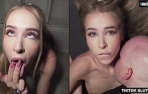 Tiktok sluts, she messaged us on tiktok, extra tight teen loves rough doggy fucking, nata gold