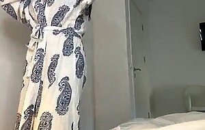 Stepmother was caught by her stepson in her bedroom while she cumming