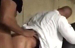 Interracial Bareback Anal on the Parking Deck