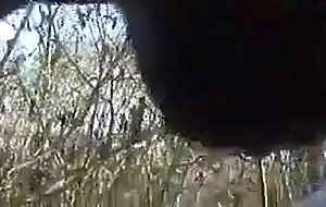Black Guy Sucks Old Man's Cock Outdoors