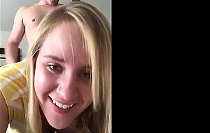 Blonde Amateur Enjoys Doggy-Style Pounding