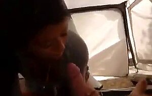 Asian Girl Sucks Dick at Camp - Amateur Blowjob POV