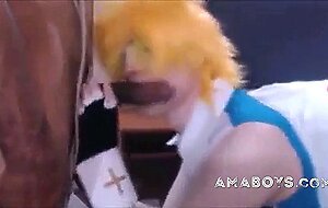 Sissy Beach Interracial Anal