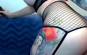 Tattooed Redhead Anal Fisting on Webcam