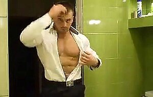 Muscular Russian Hunk Strips and Plays