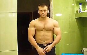 Muscular Russian Hunk Strips and Plays