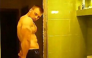Muscular Russian Hunk Strips and Plays