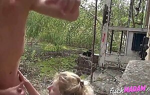 Outdoor Anal Adventure with a Blonde Amateur