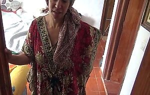 A turkish muslim milf is shocked when american pervert visits her