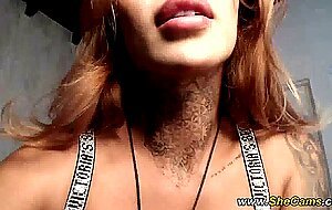 Busty Femboy Fapping Her Huge Penis