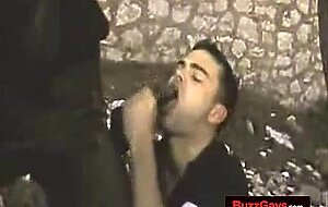 Big Black Cock Barebacks Tight White Ass Outdoors