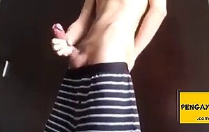 Big Cock Amateur Twink Masturbates on Webcam