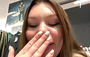 Horny slut get facial after hard sex in public changing room live at sexycamx