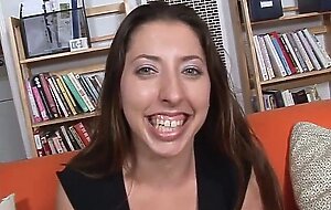 Sexy whore rides a hard pole with her tight wet pussy