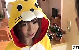 Subtitled pov japanese bj cosplay in the kitchen