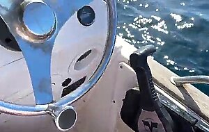 Risky public sex in hot stepmom on a boat