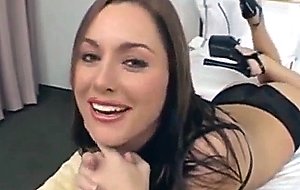 Pov with a naturally busty woman