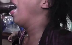 Black Amateur Deep-Throats Close-Up