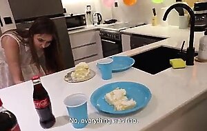 I fucked my friend's mom in the kitchen after his birthday
