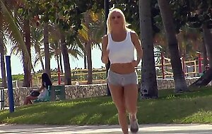 Ashley Starr finds her man naked with hard cock