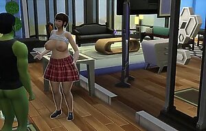 hulk with japanese bbw sims 4