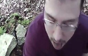 Bear Cub Blows a Load in His Mouth and Swallows