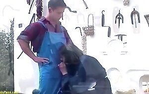 farmer grandma fucks outdoor