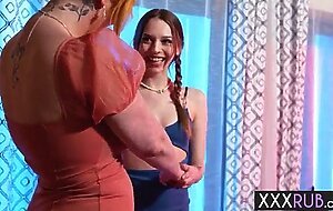 Lesbian lauren phillips doing amazing things with tongue and pleased hot small tits client lily