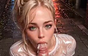 Cute teen18yo fuck stranger in raining at night-aipornmix-ai generated