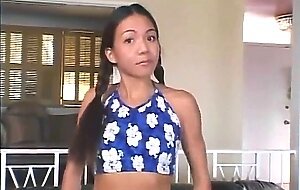 Cute asian teen fucking older cock