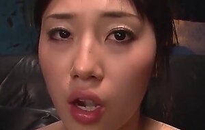 Azusa Nagasawa, an oiled Asian beauty, gives a gargle job to 2 fellows in this JAV XXX scene.
