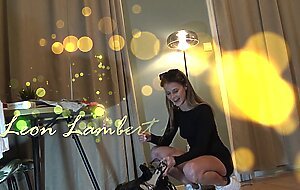 Sexy and Cute College Girl comes for a Casting changes her Clothes and wears a Dress to show Panties