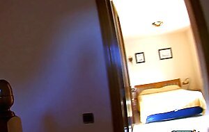 Fat blonde in sexy lingerie and high heels is getting fucked hard during anal sex