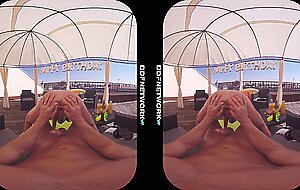Absolutely hot cabana fantasies come true with VR model Vicky Love in POV