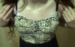 Twink Crossdresser Strips in Dress and Panties