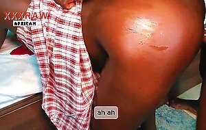 Black african baddie fucked hard before leaving for school