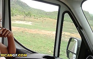 Pretty african teen girlfriend risky outdoor sex with bwc