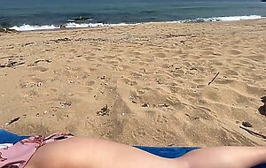 Public Beach Massage, Rough Sex & Cumshot with a Big-Titted Amateur