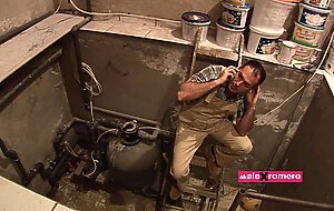 Busty housewife loves plumber's big dick (short)