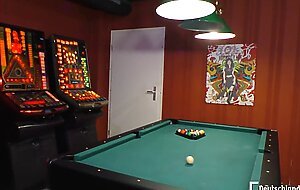 Big Ass German Blondie Anja Van H. Rides Mature Stud On The Pool Table - AMATEUR EURO