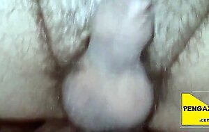 Amateur's Painful Anal Sex with Toy on Sofa