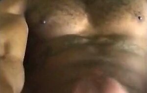 Fat Bear Stroking His Big Cock