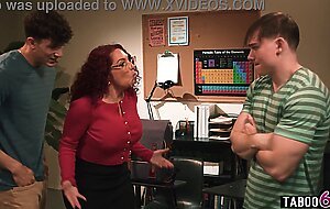 Students double penetrate their mature milf teacher kiki daire