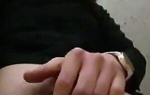 Nasty office worker woman leaks voice during work and masturbates in the toilet 2