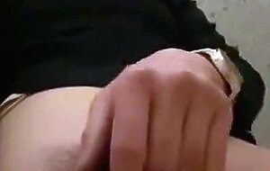 Nasty office worker woman leaks voice during work and masturbates in the toilet 2