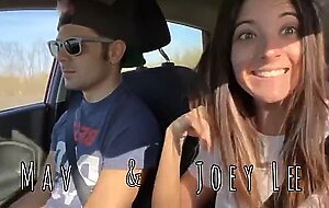 Real Public Road Trip Road Head- Licking, Gagging, Swallow- Joey Lee