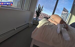 the BEST MORNING it's when my BIG TITS Roommate Girl Leaves the door open [CREAMPIE]