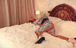 Beautiful hot blonde MILF doing selfies in spandex catsuit - FemDom ignoring video Arya Grander