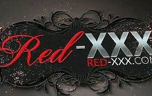 Redhead RED XXX Solo Play In Nylons And Lingerie